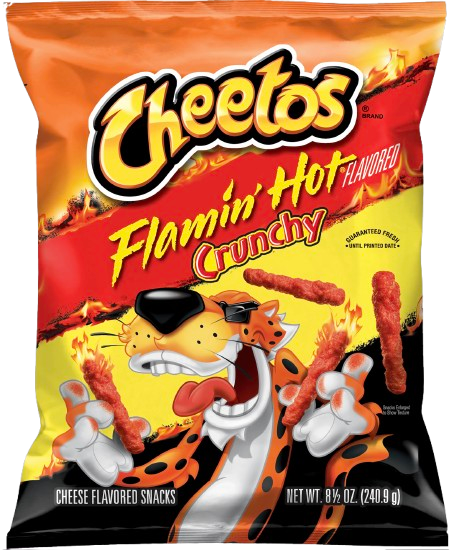 Cheetos flamin hot mini chip bag