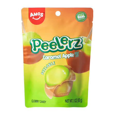 Peeled caramel apple